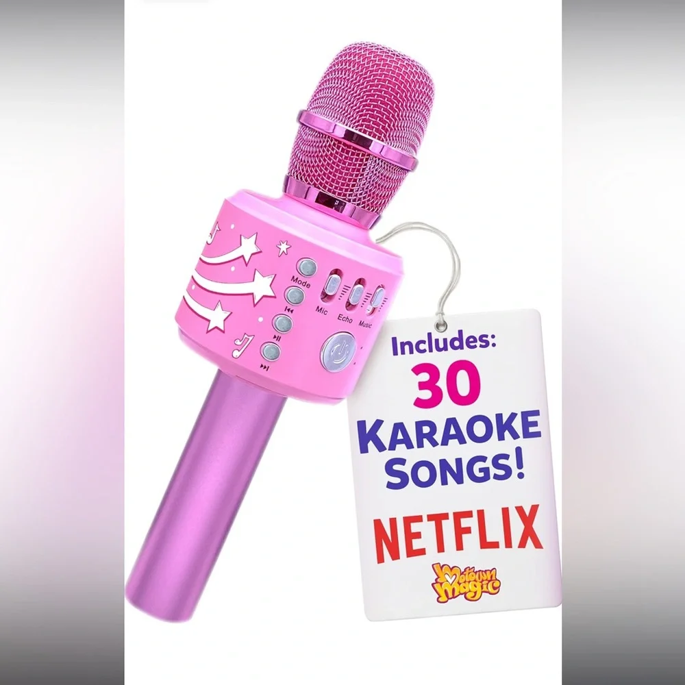 Motown Magic Bluetooth Karaoke Microphone | Includes 30 Famous Songs |kids Karao